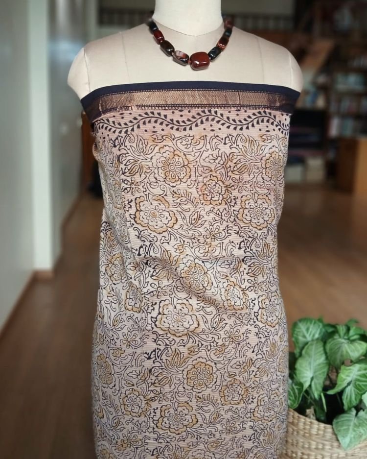 Pedana Silk-Cotton Kalamkari saree - (PSKS0006) - Image 9