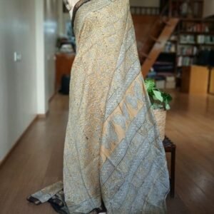 Pedana Silk-Cotton Kalamkari saree - (PSKS0008)