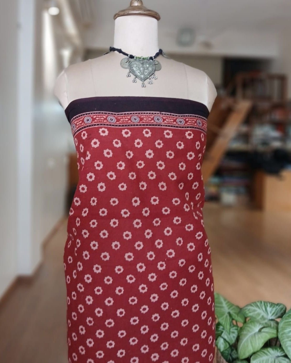 Ajrakh Mul Cotton Saree – (AMCS1042) - Image 3