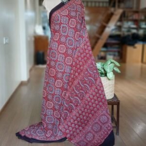 Ajrakh Mul Cotton Saree – (AMCS1043)
