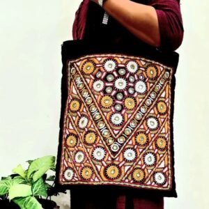Tote Bag with Kutchi Marwada Paako Embroidery - (MPEB0001)