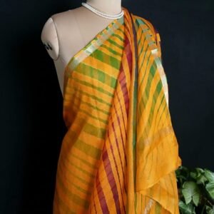 Hand tie-dye Leheriya on Kota Silk (HTKS0035)