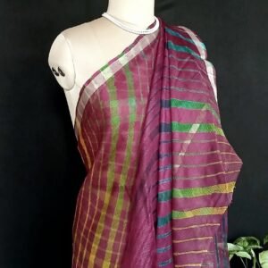 Hand tie-dye Leheriya on Kota Silk (HTKS0033)
