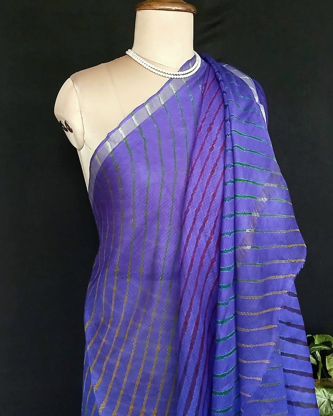 Hand tie-dye Leheriya on Kota Silk (HTKS0034)