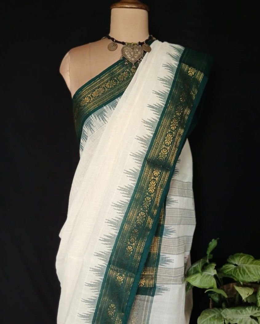 Ponduru handspun and handwoven saree - (POND0011) - Image 8