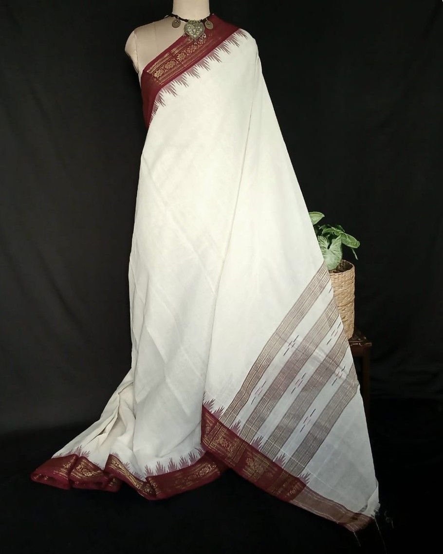 Ponduru handspun and handwoven saree - (POND0010) - Image 2