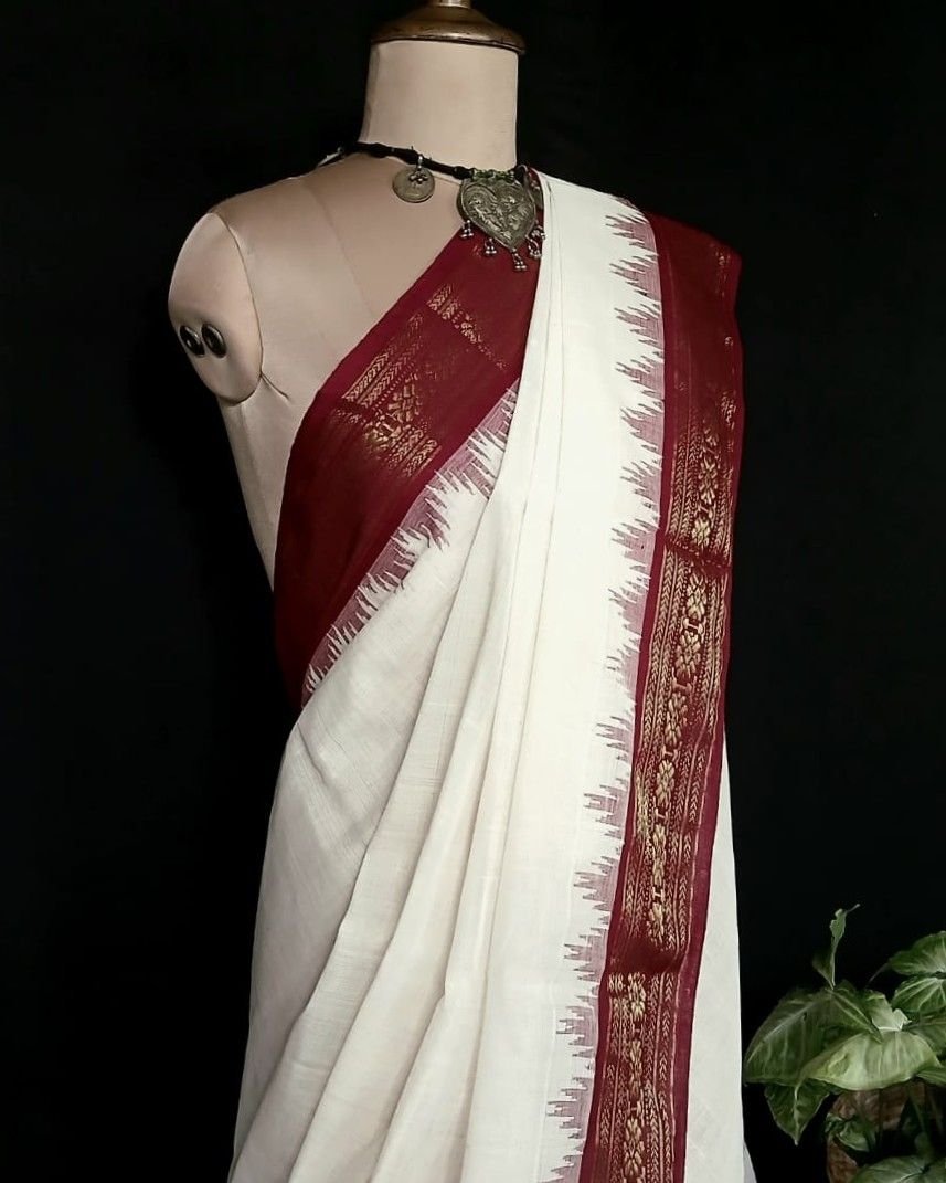 Ponduru handspun and handwoven saree - (POND0010) - Image 7