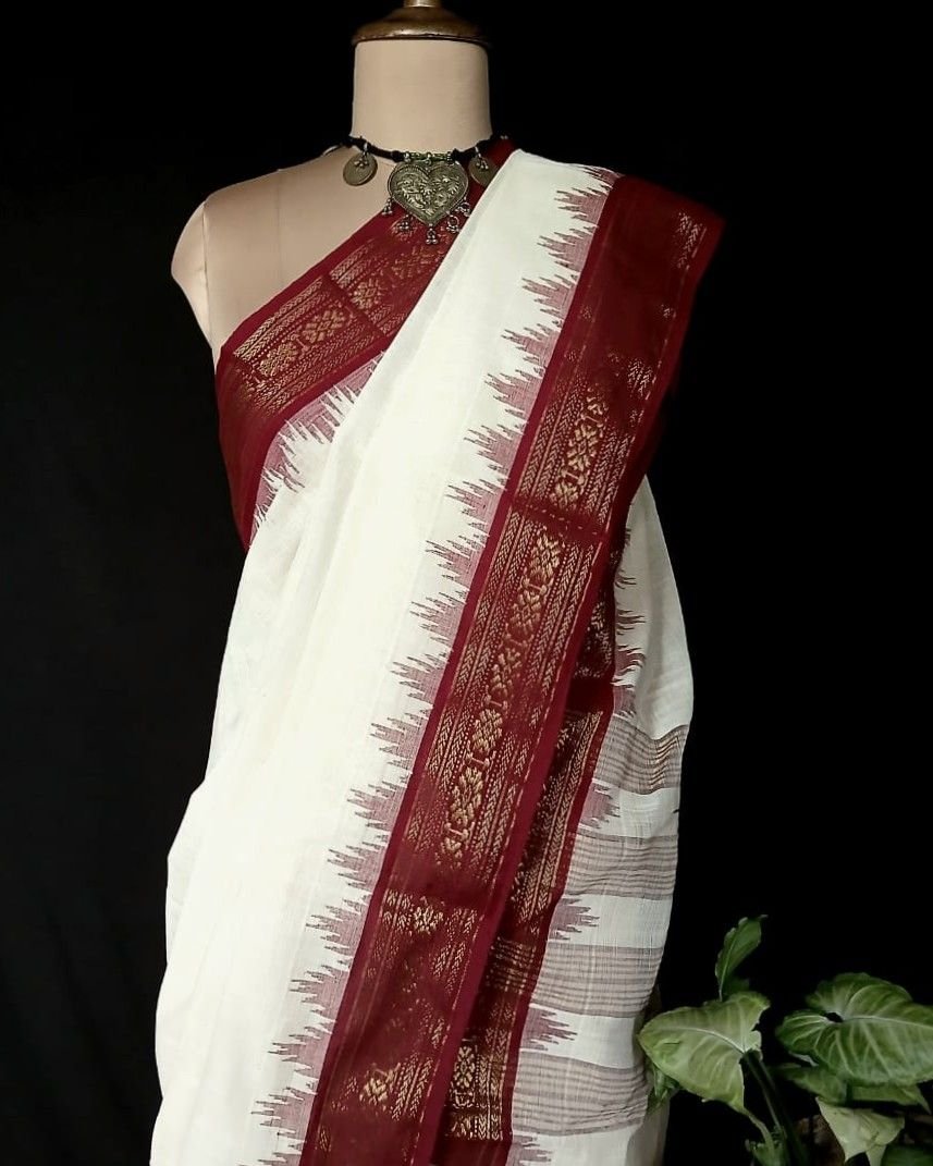 Ponduru handspun and handwoven saree - (POND0010) - Image 8