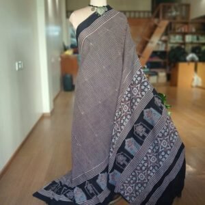 Ajrakh Mul Cotton Saree – (AMCS1044)
