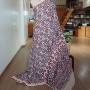 Ajrakh Mul Cotton Saree – (AMCS1054)