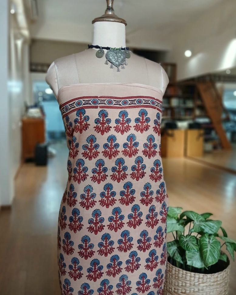 Ajrakh Mul Cotton Saree – (AMCS1054) - Image 5