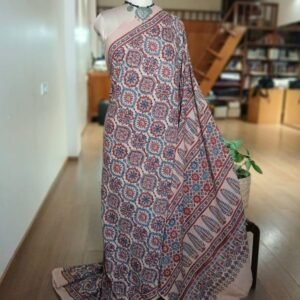 Ajrakh Mul Cotton Saree – (AMCS1050)