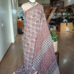 Ajrakh Mul Cotton Saree – (AMCS1052)