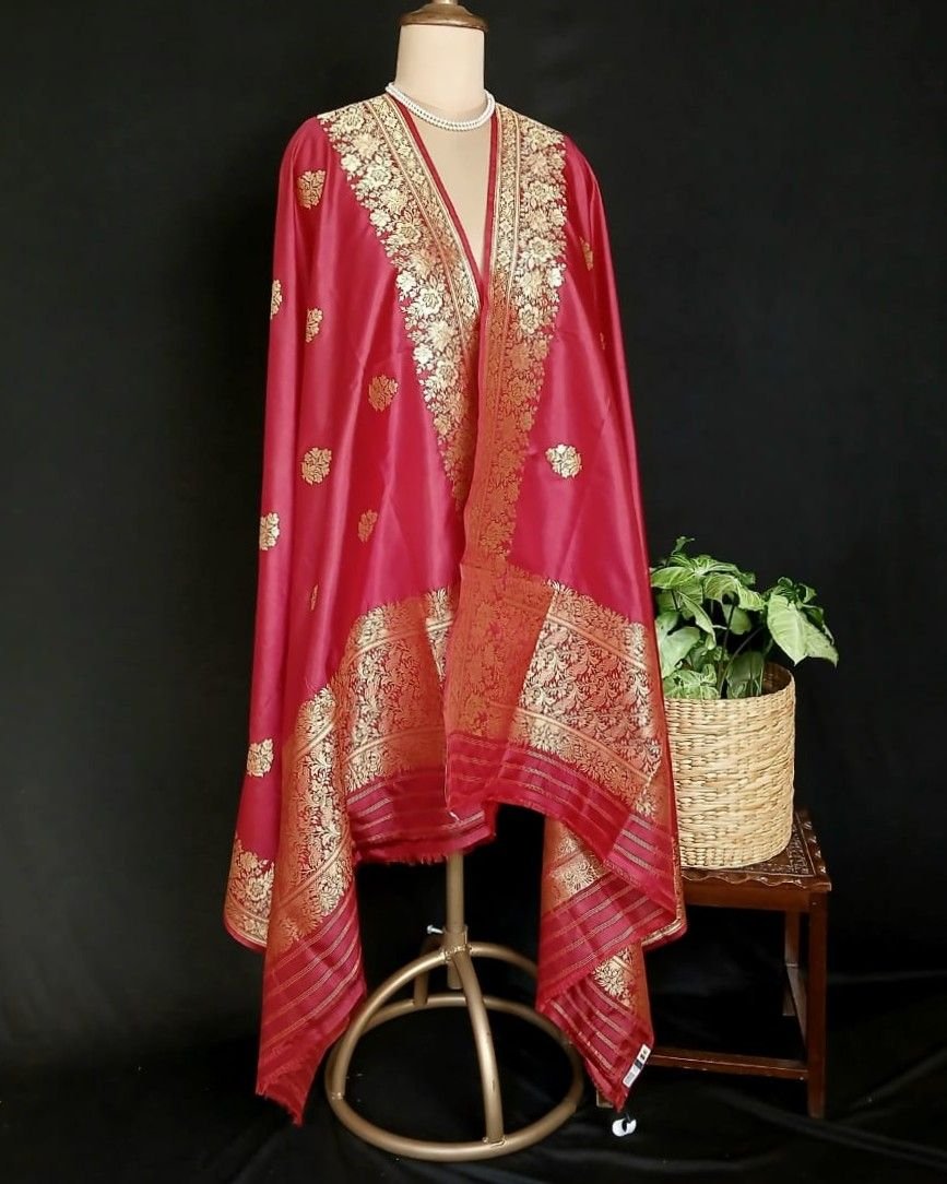 Banarasi Pure Katan Silk Dupatta – (DUPT1001) - Image 2