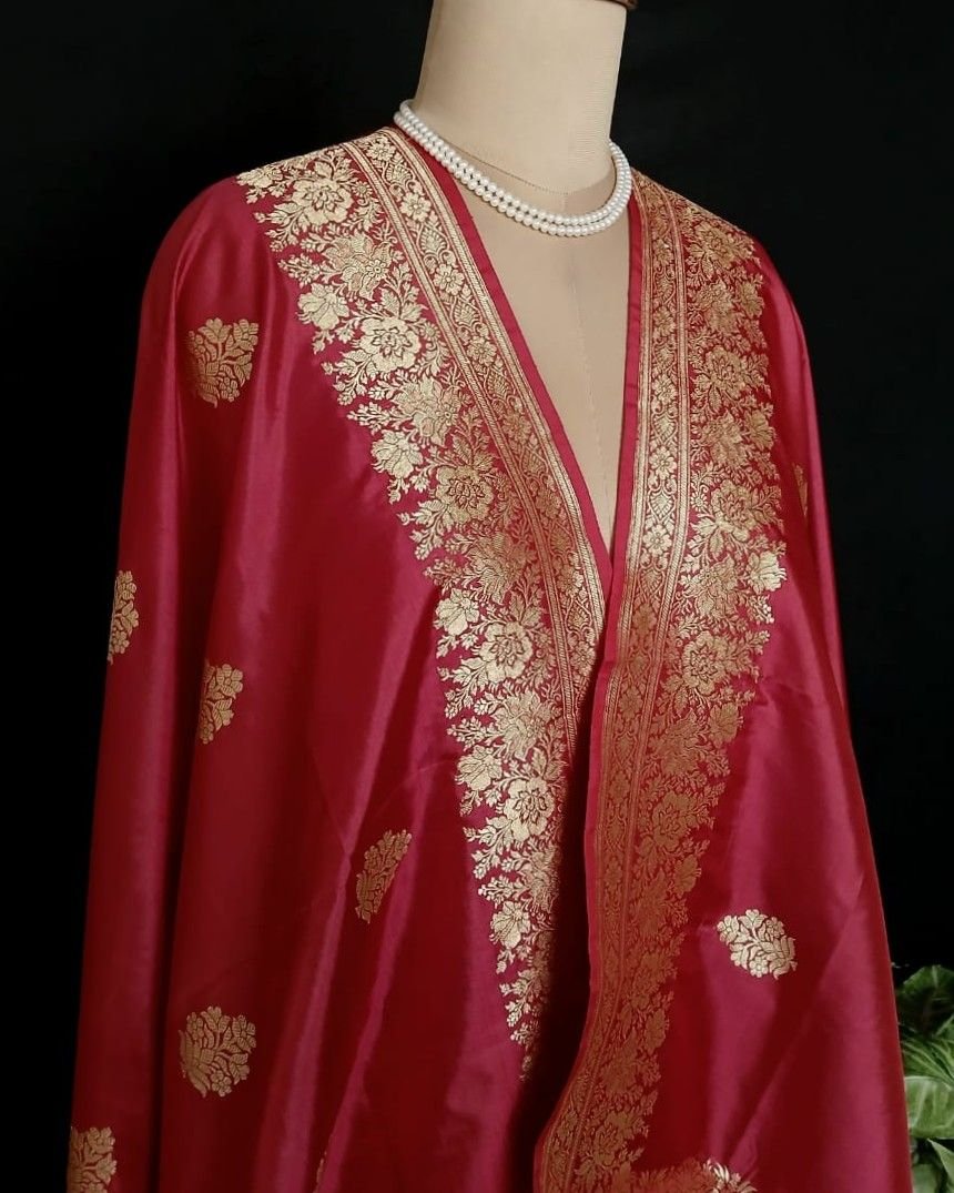Banarasi Pure Katan Silk Dupatta – (DUPT1001) - Image 3