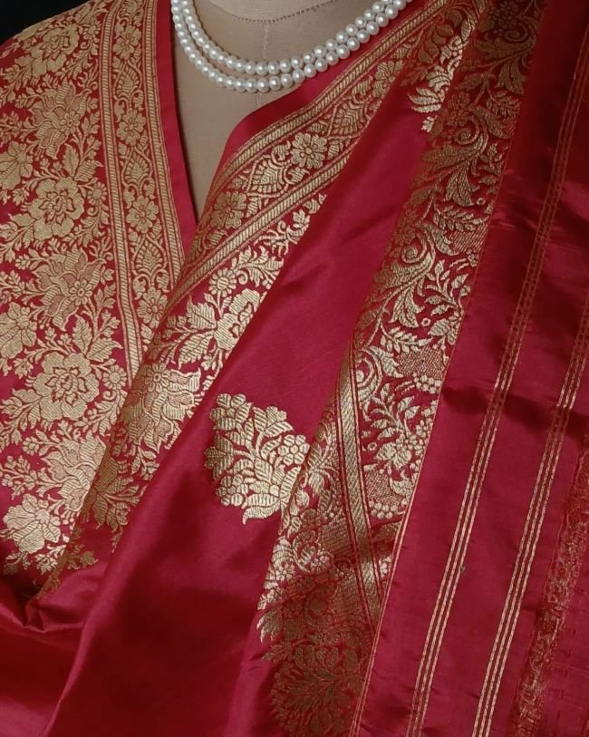Banarasi Pure Katan Silk Dupatta – (DUPT1001) - Image 5