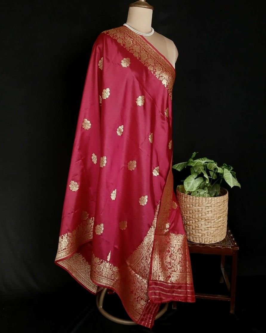 Banarasi Pure Katan Silk Dupatta – (DUPT1001) - Image 6