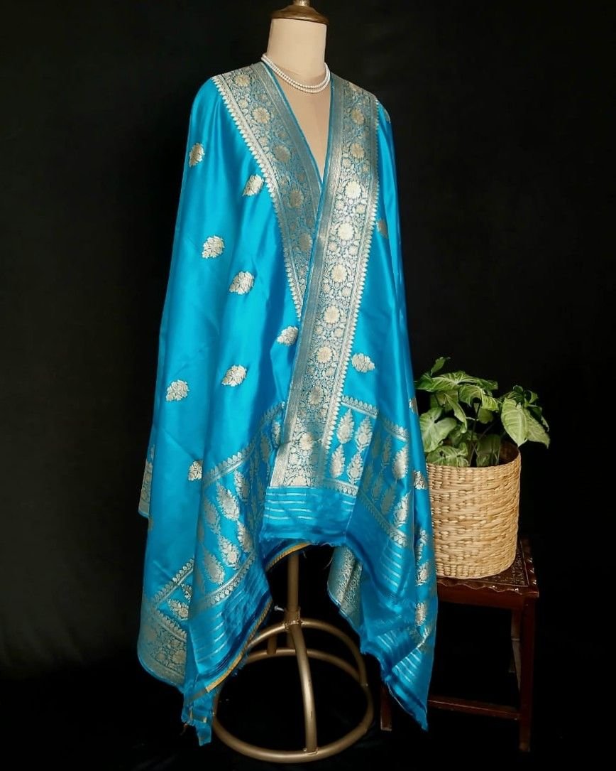 Banarasi Pure Katan Silk Dupatta – (DUPT1002) - Image 2