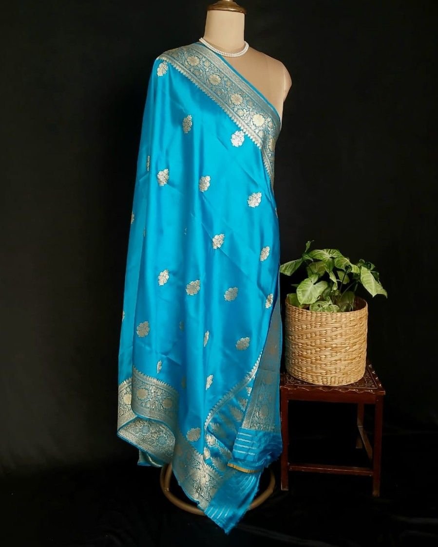 Banarasi Pure Katan Silk Dupatta – (DUPT1002) - Image 6