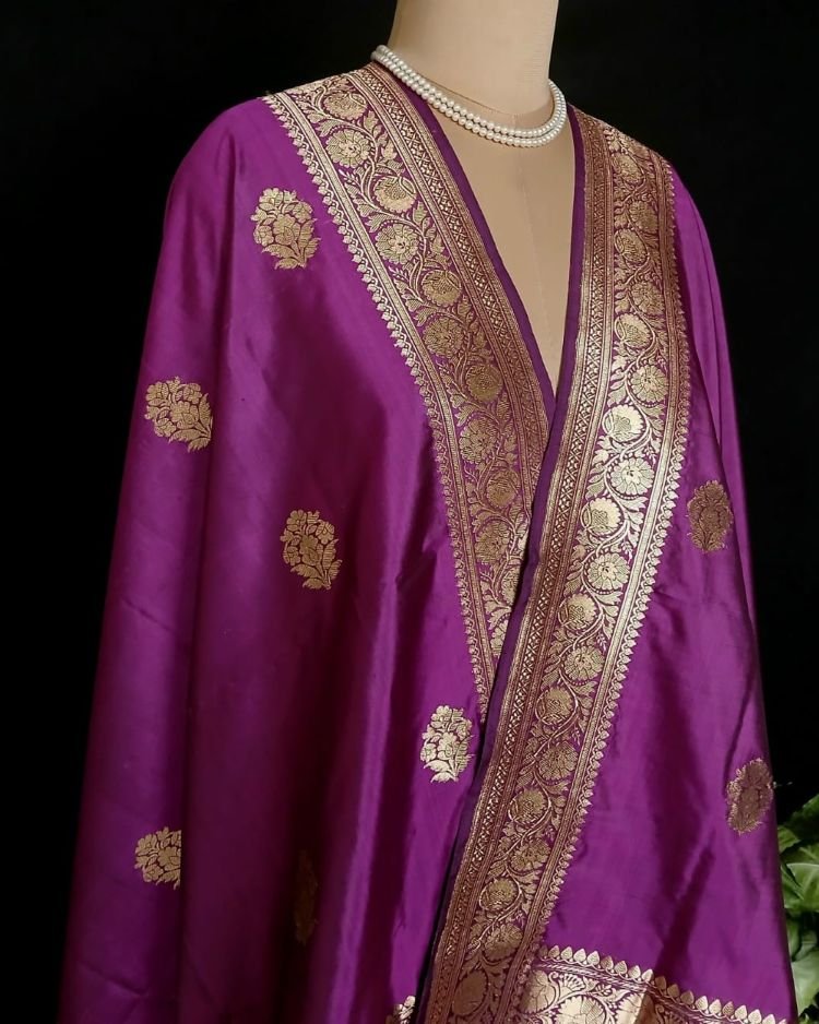 Banarasi Pure Katan Silk Dupatta – (DUPT1003) - Image 3