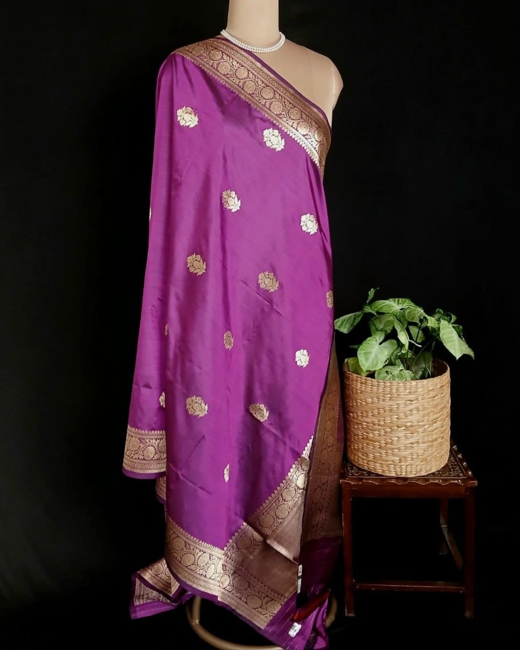 Banarasi Pure Katan Silk Dupatta – (DUPT1003) - Image 6