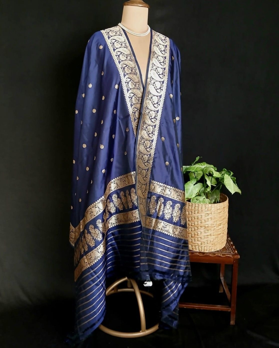 Banarasi Pure Katan Silk Dupatta – (DUPT1004) - Image 2