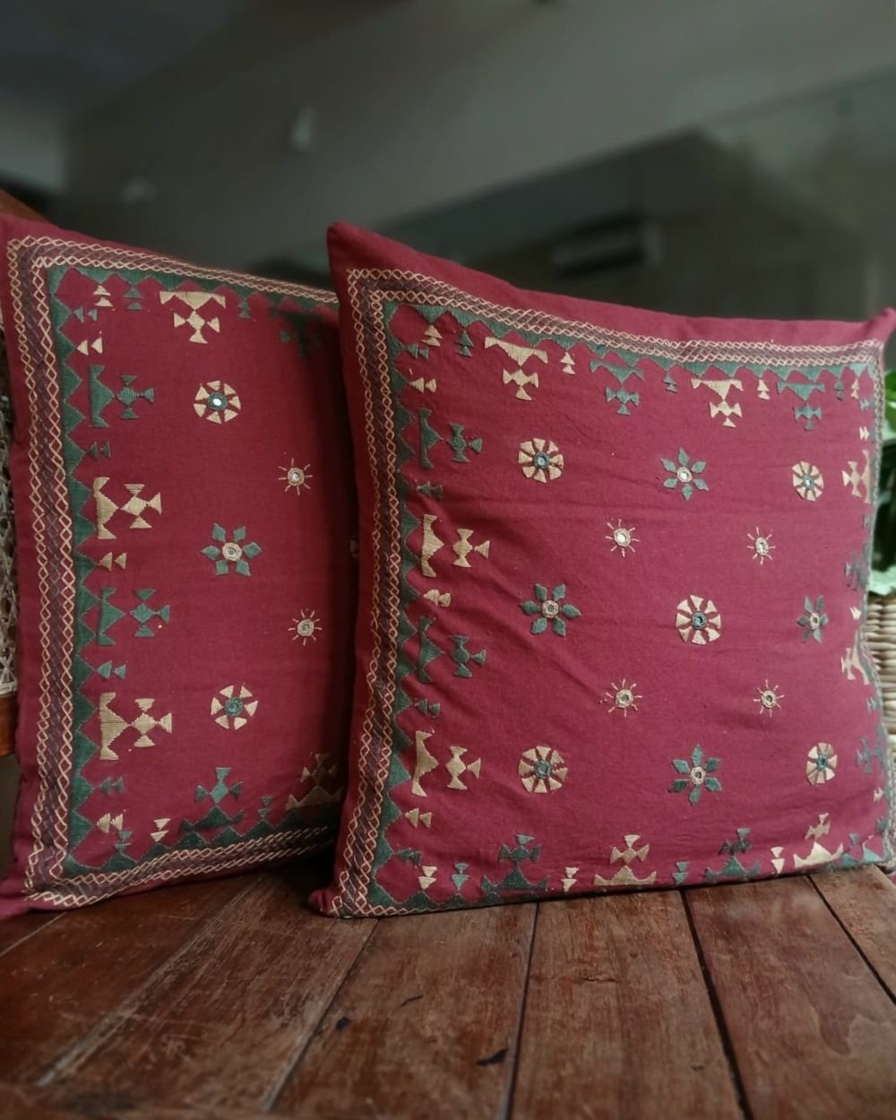 Barmer Embroidered Cushion Cover Set - (BECC0013)