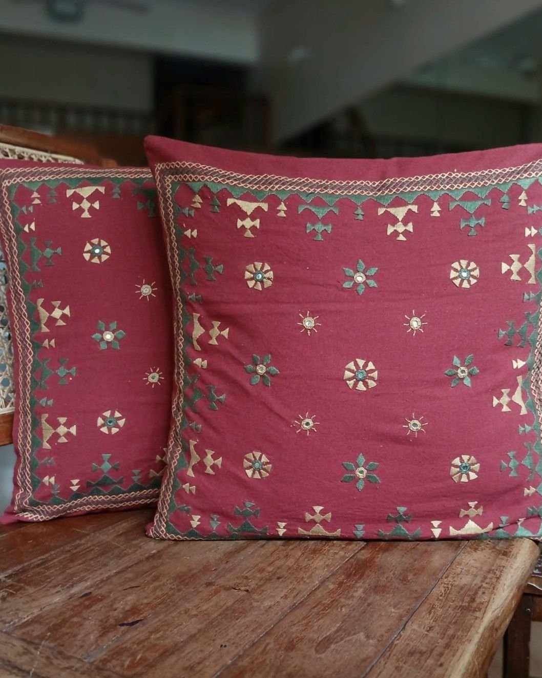 Barmer Embroidered Cushion Cover Set - (BECC0013) - Image 2