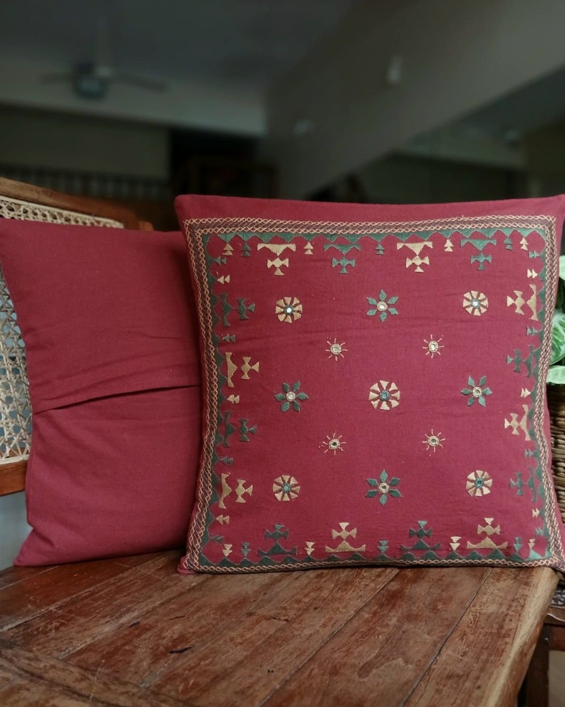 Barmer Embroidered Cushion Cover Set - (BECC0013) - Image 4