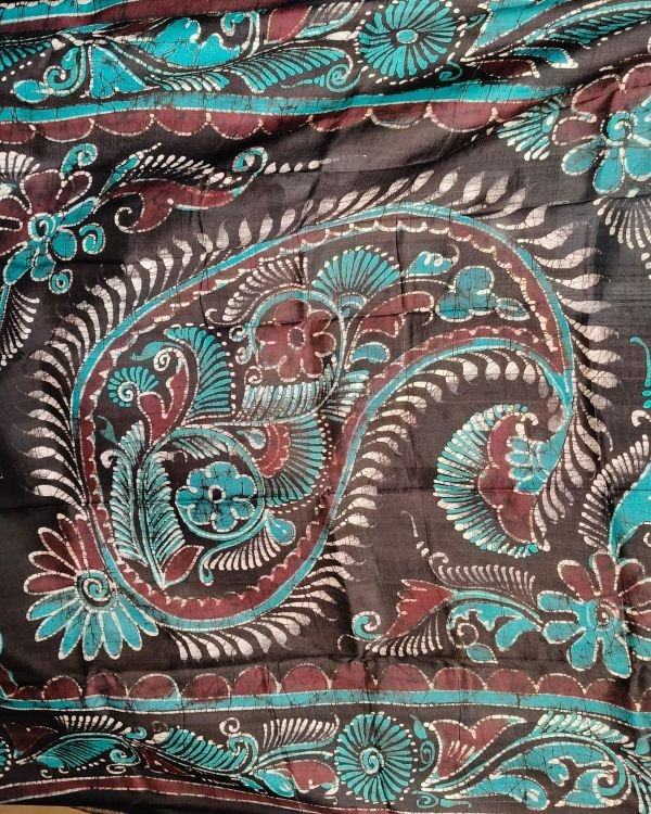 Batik Silk Saree from Murshidabad – (BSSM0021) - Image 7
