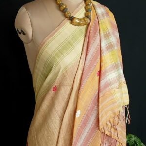 Ahimsa Eri Silk saree from Sualkuchi in Assam - (AESS0008)