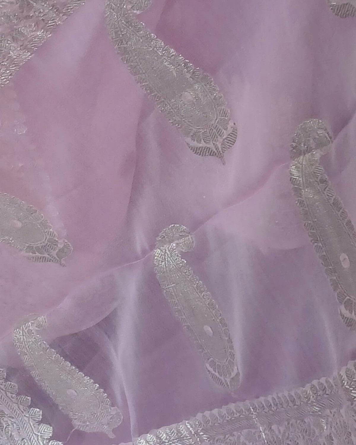 Georgette Pure Silk Handweave from Banaras – (GBHS1018) - Image 9