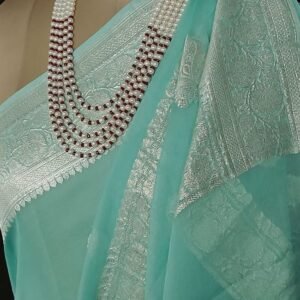 Georgette Pure Silk Handweave from Banaras – (GBHS1021)