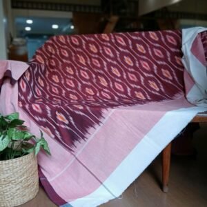 Ikat Cotton Double Bedsheet Set with Pillowcases - (BDST1012)