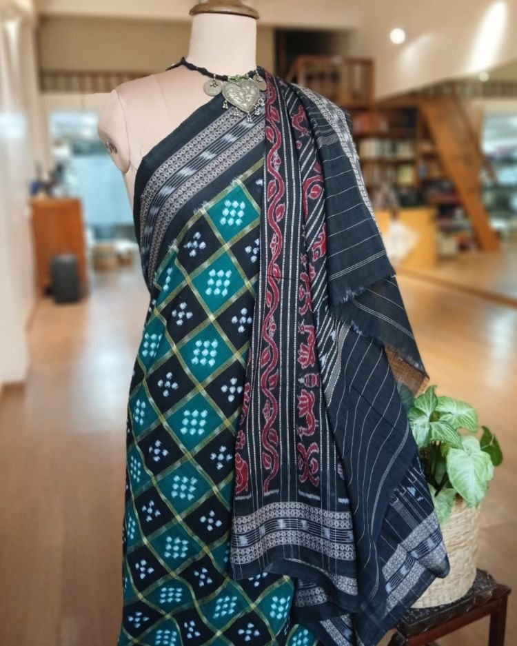 Sambalpur in Cotton, with Dobby Border – (SCDB0001) - Image 5