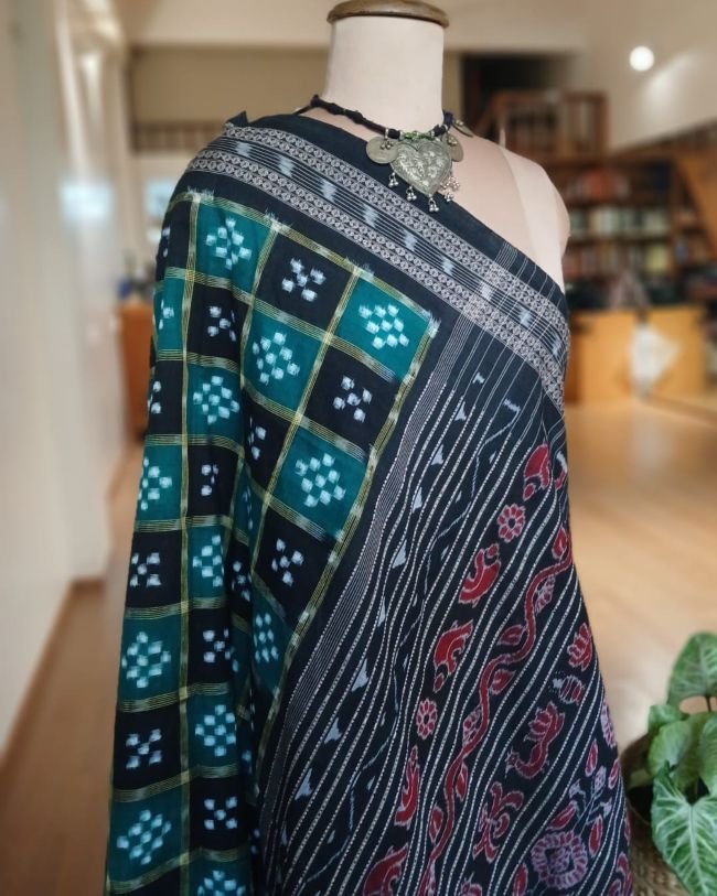 Sambalpur in Cotton, with Dobby Border – (SCDB0001) - Image 7