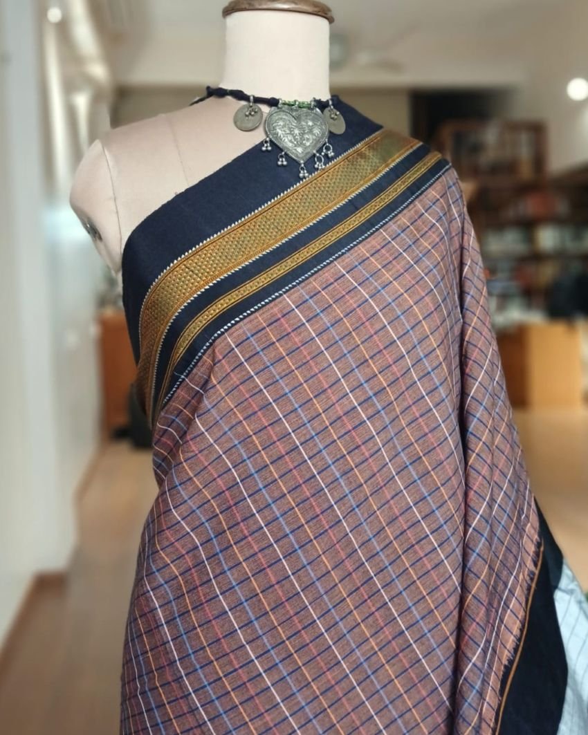 Handloom Ilkal Saree – (ILKA1008) - Image 3