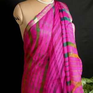 Hand tie-dye Leheriya on Kota Silk (HTKS0047)