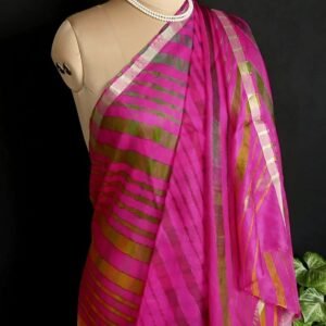 Hand tie-dye Leheriya on Kota Silk (HTKS0049)