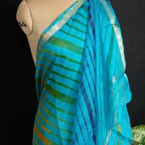 Hand tie-dye Leheriya on Kota Silk (HTKS0048)