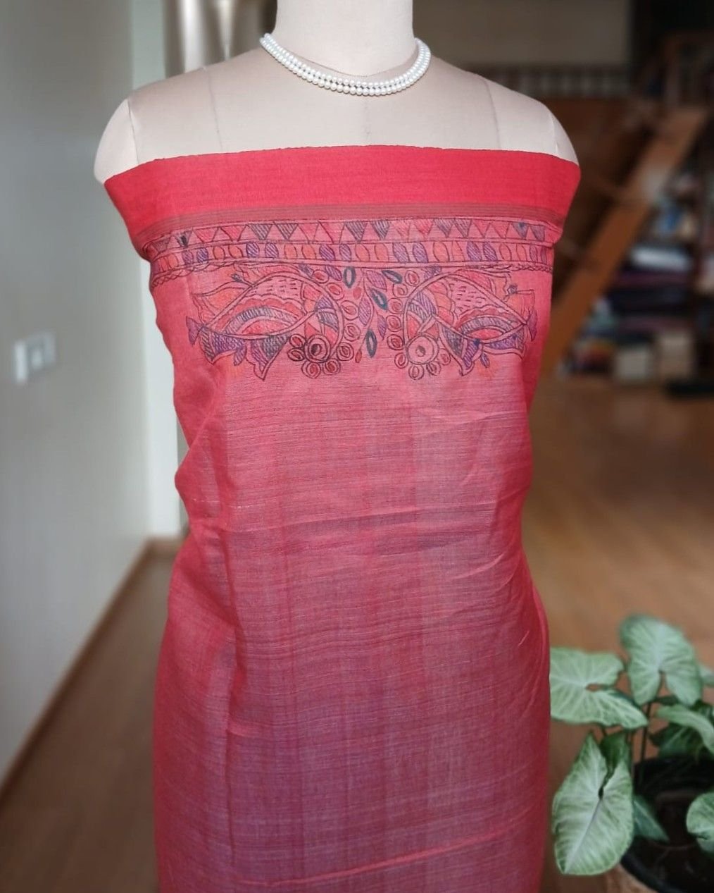 Madhubani on Tussar Silk – (MADT0013) - Image 13