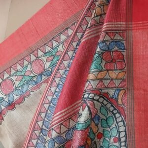 Madhubani on Tussar Silk – (MADT0022)