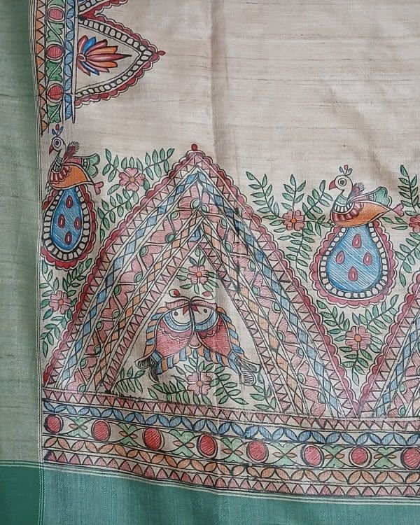 Madhubani on Tussar Silk – (MADT0023) - Image 12