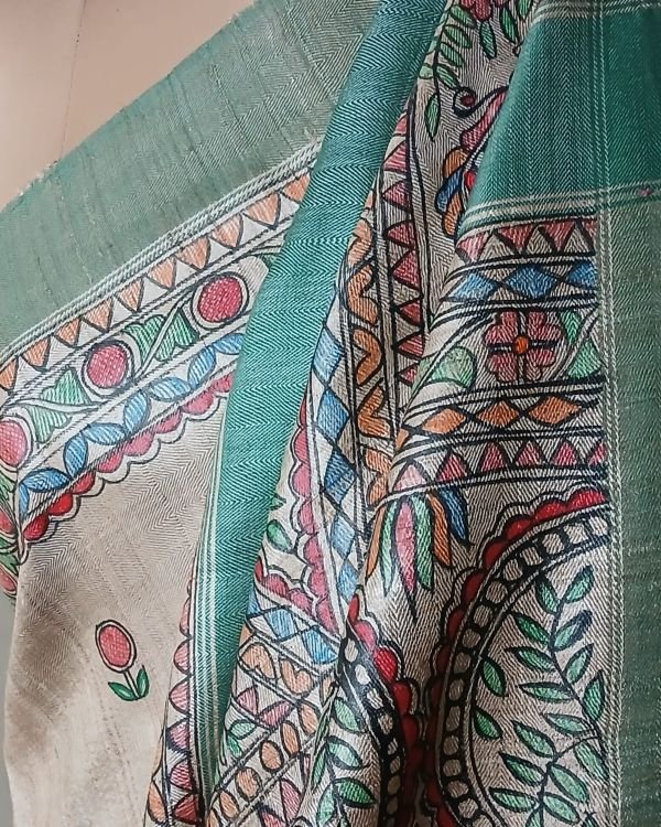 Madhubani on Tussar Silk – (MADT0023)
