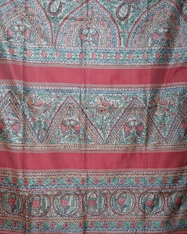Madhubani on Tussar Silk – (MADT0024) - Image 11