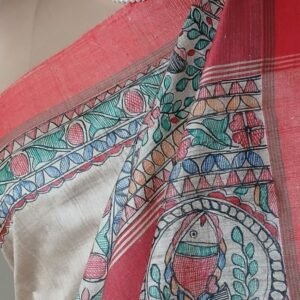 Madhubani on Tussar Silk – (MADT0024)