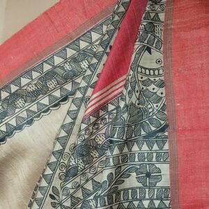 Madhubani on Tussar Silk – (MADT0015)