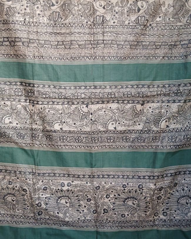Madhubani on Tussar Silk – (MADT0021) - Image 11