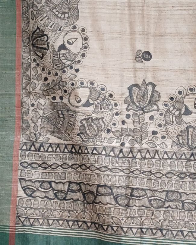 Madhubani on Tussar Silk – (MADT0021) - Image 12
