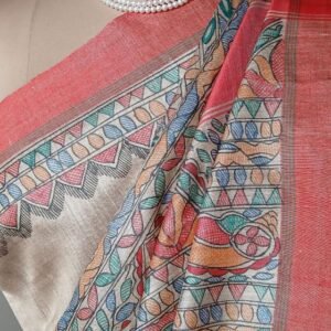 Madhubani on Tussar Silk – (MADT0017)
